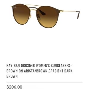 Ray-Ban Women's Gold and Brown Gradient Sunglasses